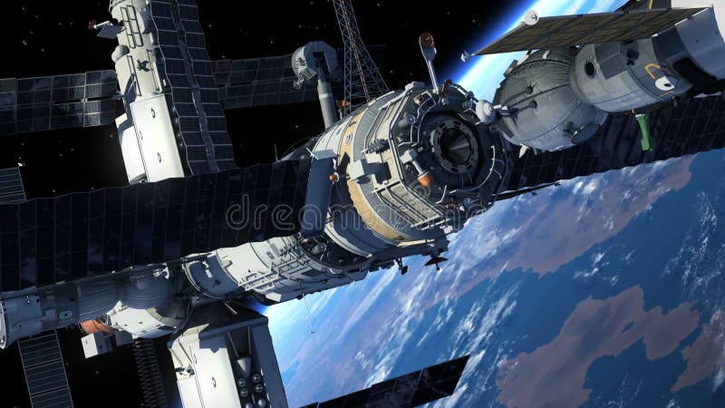 Embarcadouro de nave espacial à estação espacial