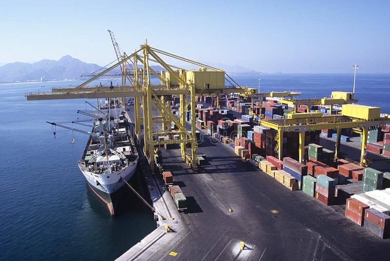 Ship Docking at Cargo Terminal. Ship Docking at Cargo Terminal