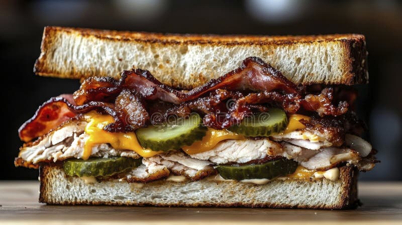 Embark on a Culinary Journey with this Towering Masterpiece, a Sandwich ...