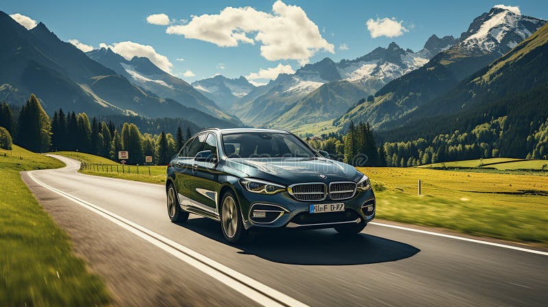 Car On The Road Amazing Switzerland Mountain Background Stock Illustration Illustration Of Car On The Road Amazing Switzerland Mountain Background Stock Illustration Illustration Of