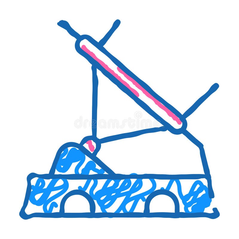 Embedded barcode scanner icon doodle illustration royalty free illustration
