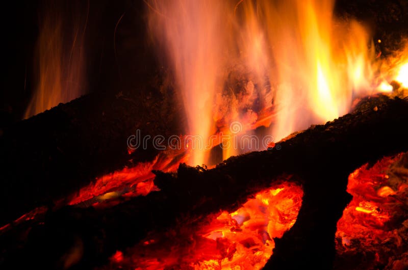 Embers Burn Down in a Hardwood Fire Stock Photo Image of grill, burn
