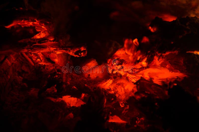 Embers Burn Down in a Hardwood Fire Stock Photo Image of orange, heat
