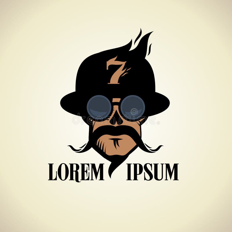 Embleem met schedel gekleed in bowlingspelerhoed en steampunk beschermende brillenglazen royalty-vrije illustratie Embleem met schedel gekleed in bowlingspelerhoed en steampunk beschermende brillenglazen royalty-vrije illustratie
