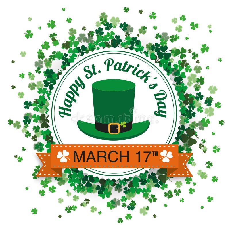 Embleemst Patricks Dagklavers stock illustratie Embleemst Patricks Dagklavers stock illustratie