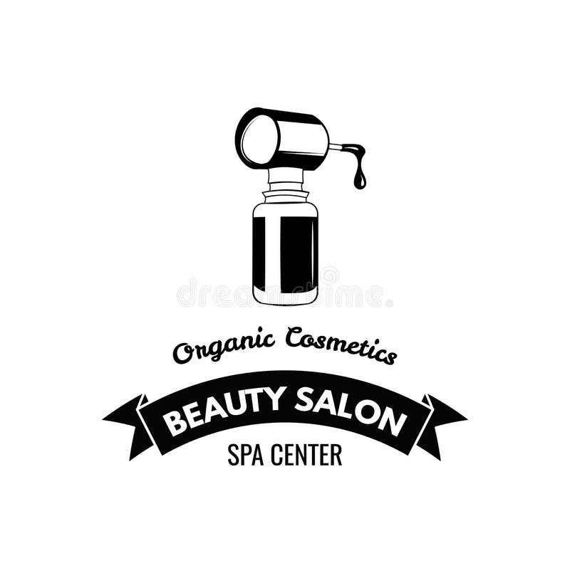Emblem för skönhetsalong gör för att spika upp polerade produkter makeup Band Logo Vector royaltyfri illustrationer Emblem för skönhetsalong gör för att spika upp polerade produkter makeup Band Logo Vector royaltyfri illustrationer