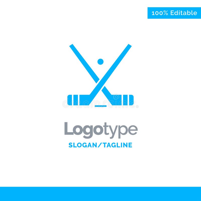 Emblem, Hockey, Ice, Stick, Sticks Business Flat Line Filled Icon