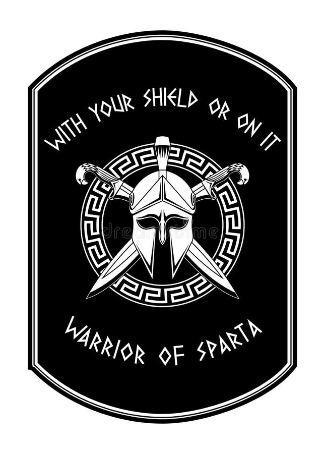 Spartan shield stock vector. Illustration of emblem, lambda - 91800798