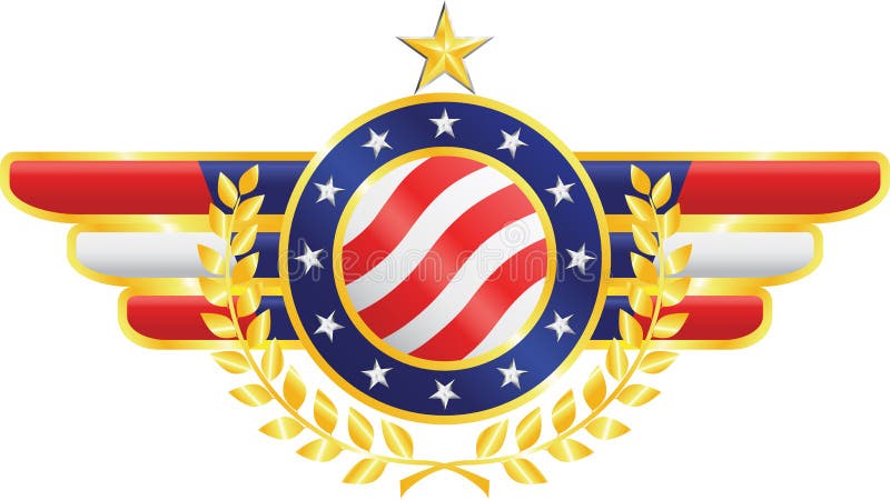 Emblema americano (vettore) illustrazione vettoriale Emblema americano (vettore) illustrazione vettoriale