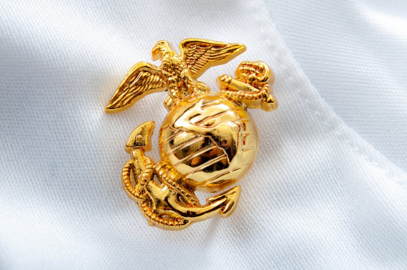 Emblema del Cuerpo del Marines de los E.E.U.U. en blanco