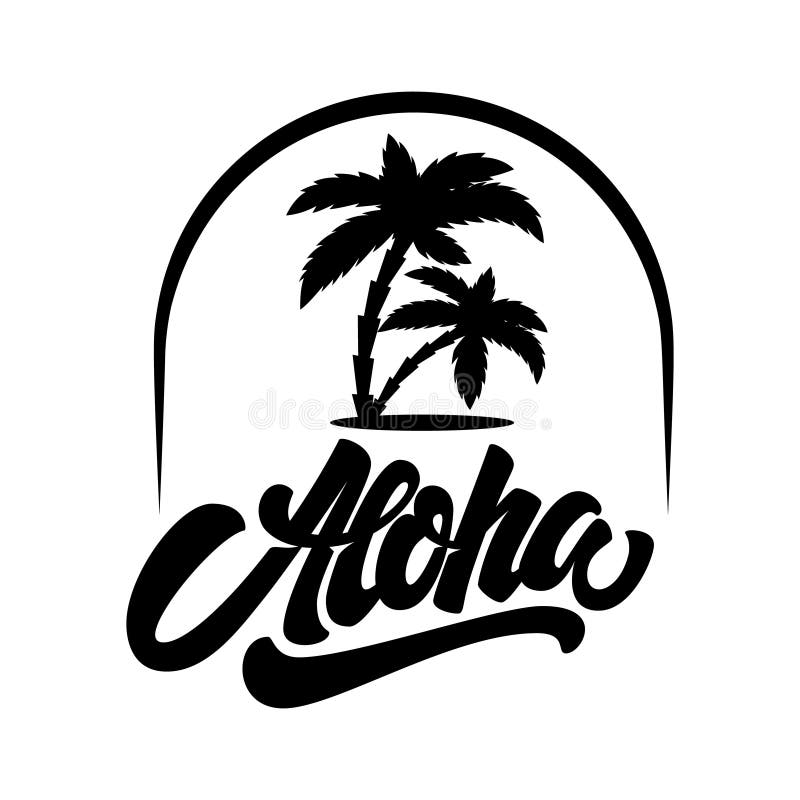 Emblema del verano con las palmas Diseñe el elemento para el logotipo, etiqueta, muestra, camiseta