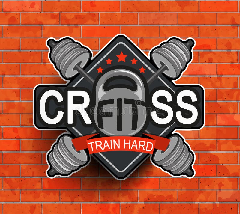 Emblema di Crossfit, simbolo royalty illustrazione gratis Emblema di Crossfit, simbolo royalty illustrazione gratis