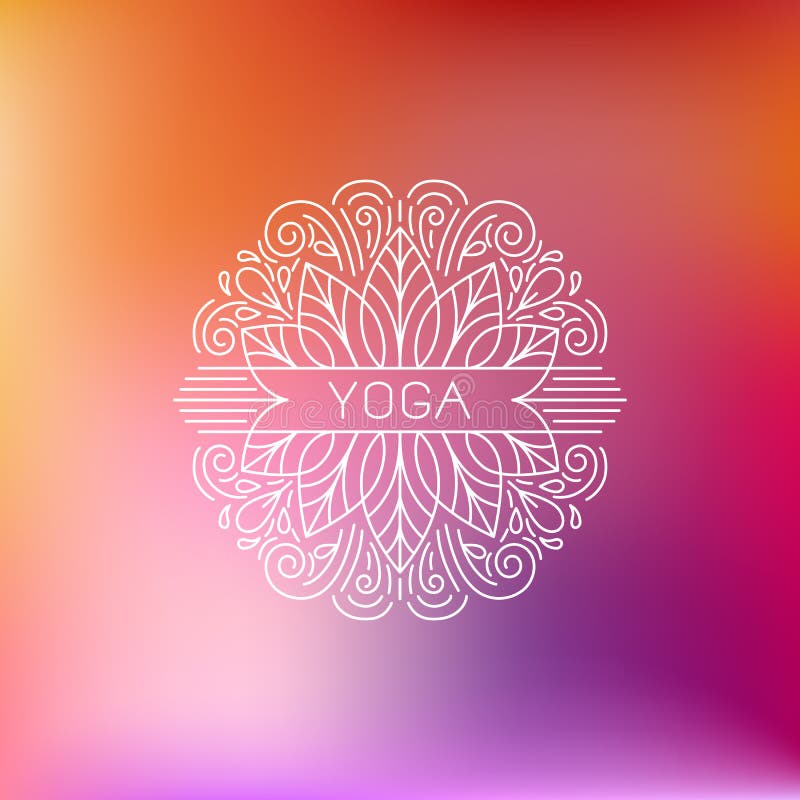 Emblema di yoga illustrazione vettoriale Emblema di yoga illustrazione vettoriale