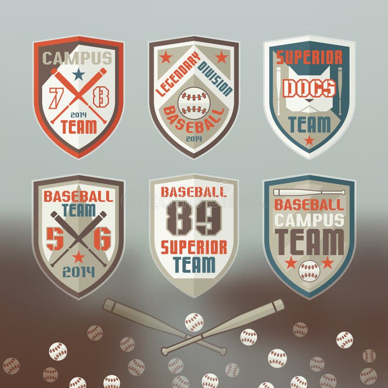 Emblema desportivo de basebol ilustração royalty free