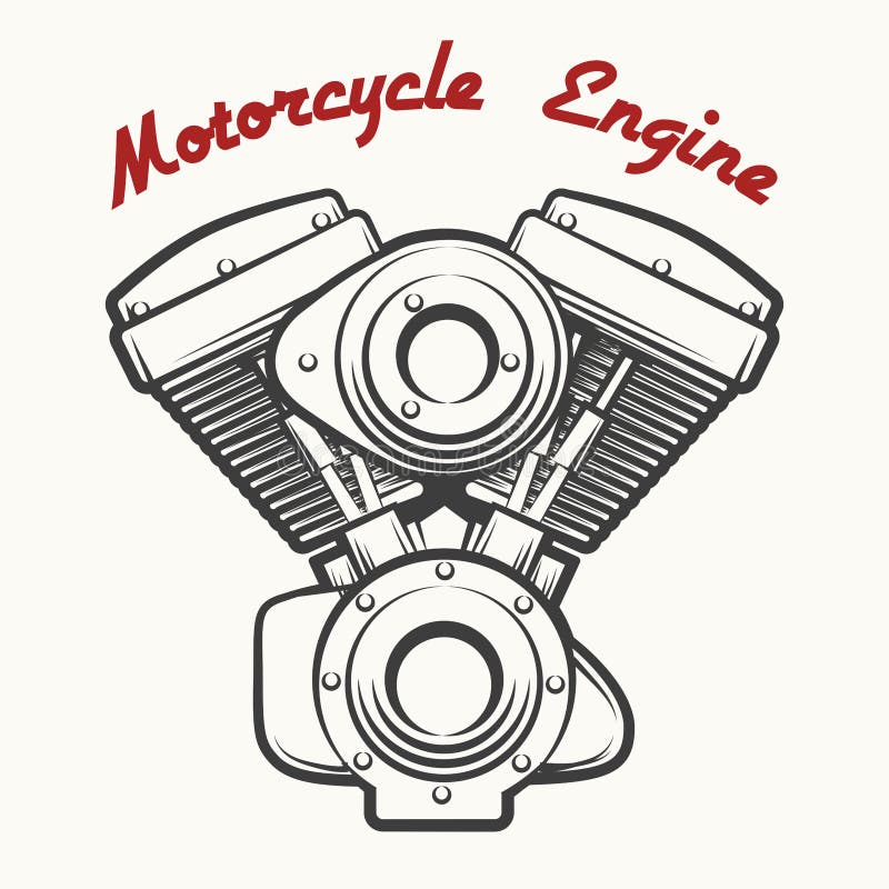 Ilustração Técnica Do Desenho Do Motor Da Motocicleta Ilustração do Vetor -  Ilustração de forma, engenharia: 85189776