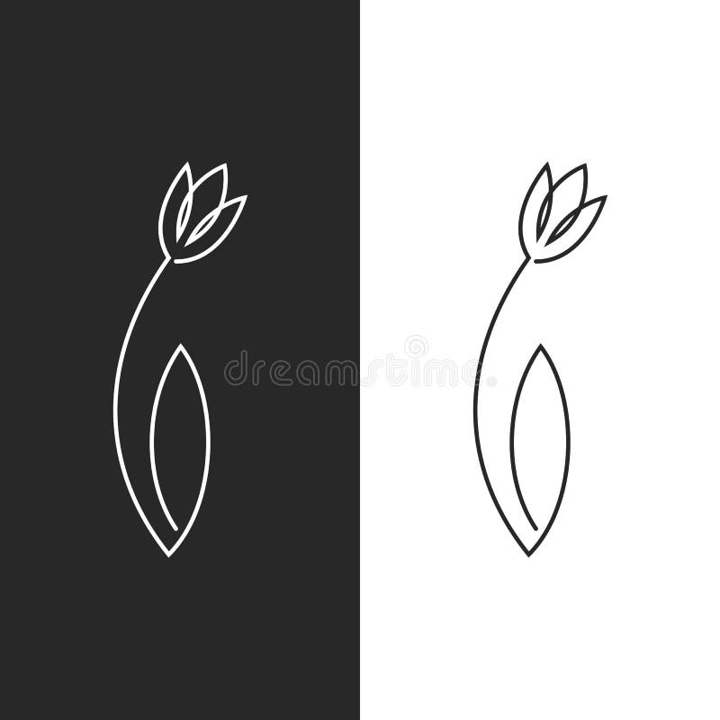 Emblema femenino de la flor de la hoja del logotipo del tulipán para el salón del balneario, el peluquero o el salón de belleza, libre illustration Emblema femenino de la flor de la hoja del logotipo del tulipán para el salón del balneario, el peluquero o el salón de belleza, libre illustration