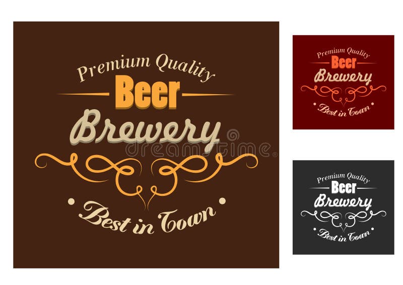 Yellow, red and brown brewery emblem or logo in retro style and the text - Premium Quality Brewery Beer Quality Best in Town for oktoberfest, pub and restaurant design. Yellow, red and brown brewery emblem or logo in retro style and the text - Premium Quality Brewery Beer Quality Best in Town for oktoberfest, pub and restaurant design.