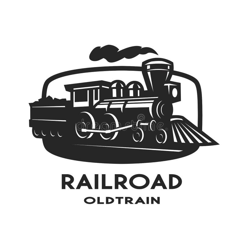 Emblema velho do trem do vapor, logotipo
