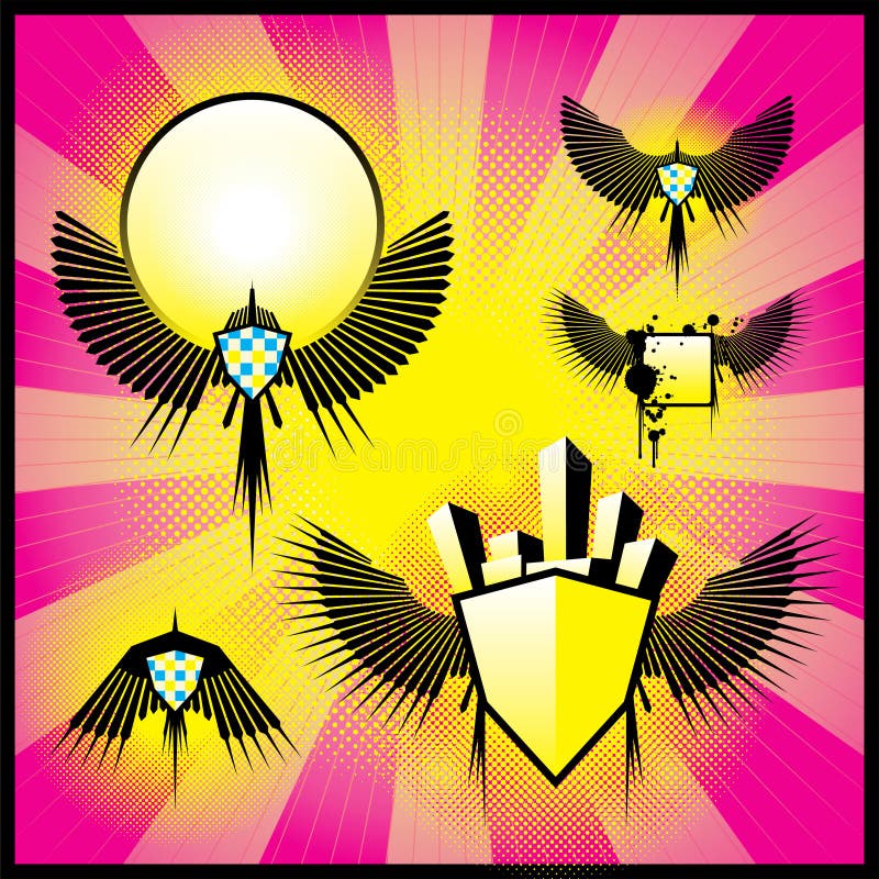 Download Emblematy retro ilustracja wektor. Ilustracja złożonej z retro - 13337654