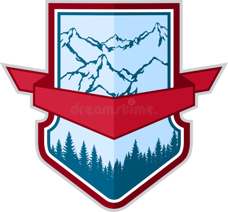 Emblème de logo de camping d'aventure de montagne de vecteur illustration libre de droits Emblème de logo de camping d'aventure de montagne de vecteur illustration libre de droits
