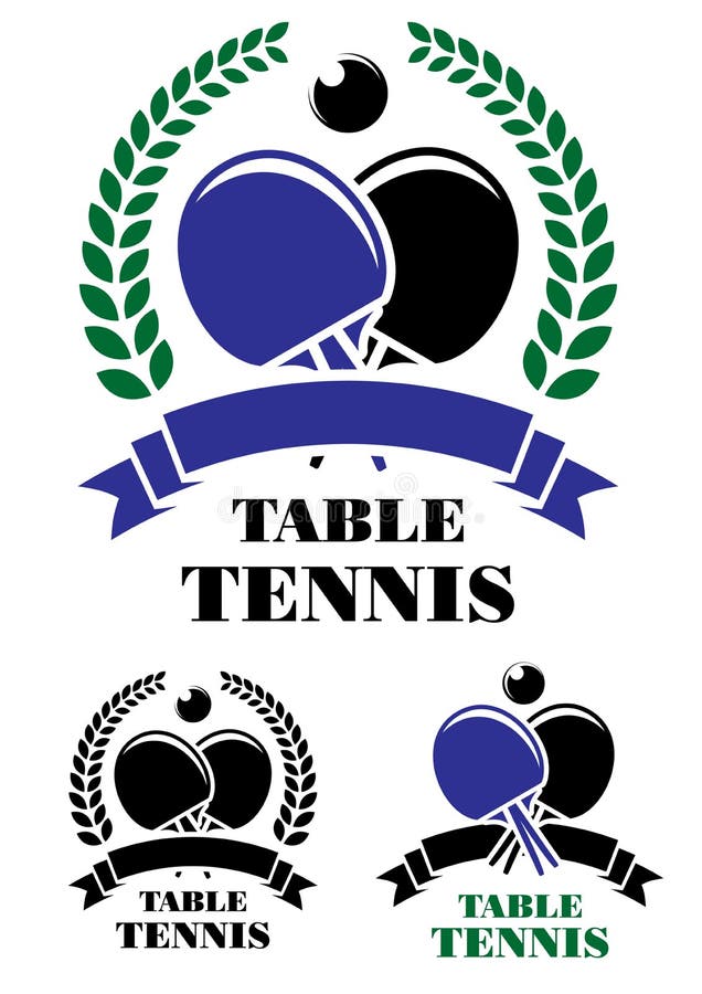 Emblèmes de ping-pong réglés