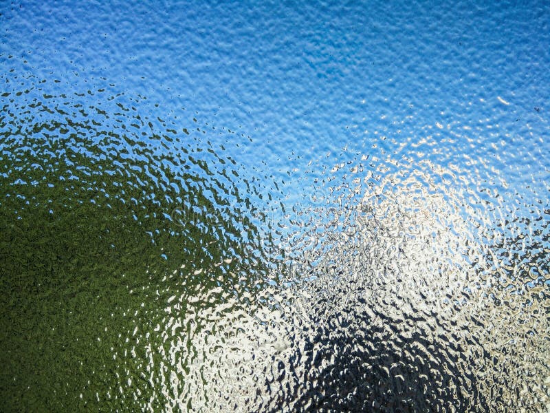 Embossed Glass Texture, Uneven Glass Surface Background. Window Patern
