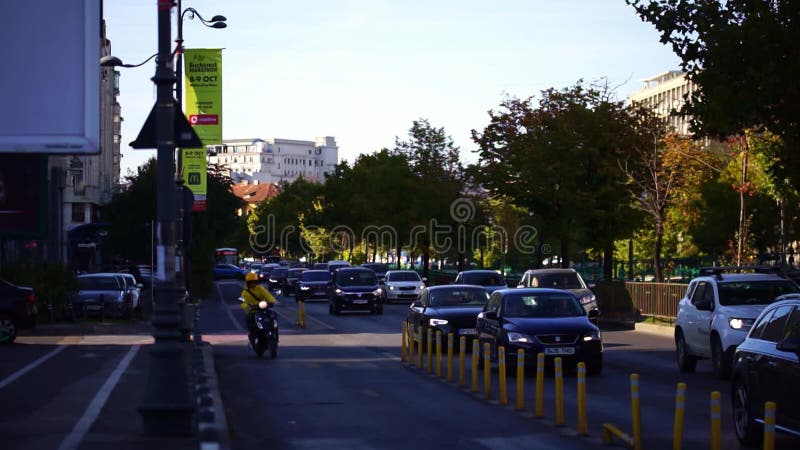 Embouteillage automobile aux heures de pointe pollution automobile clips vidéos