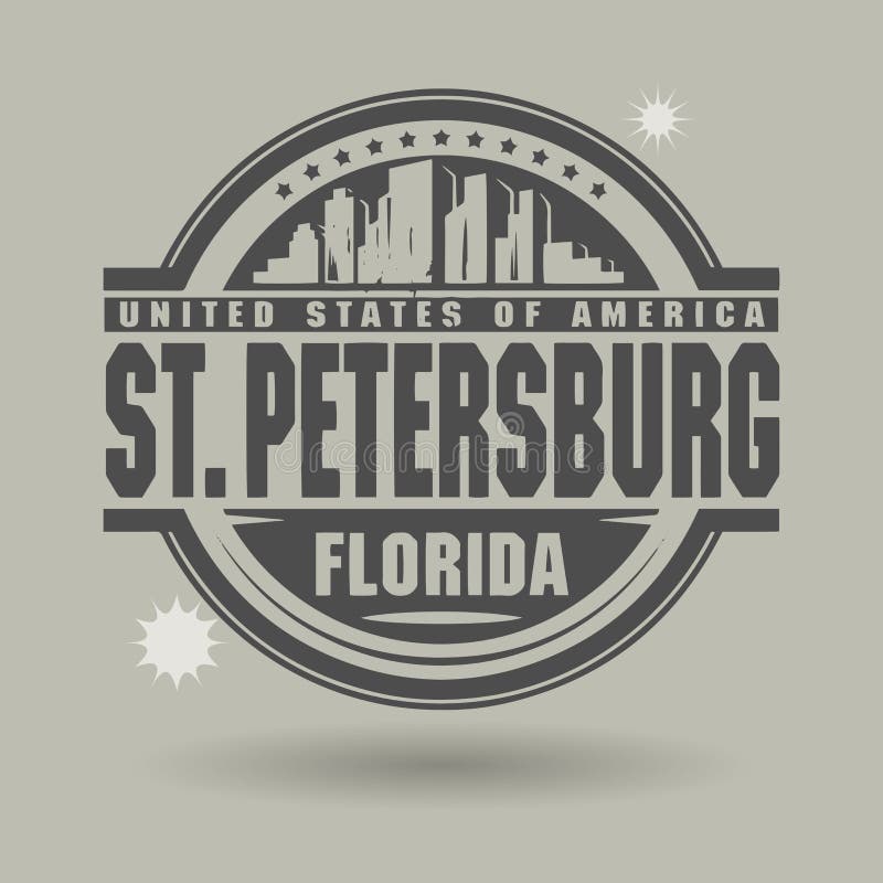 Emboutissez ou label avec le texte St Petersburg, la Floride à l'intérieur illustration libre de droits Emboutissez ou label avec le texte St Petersburg, la Floride à l'intérieur illustration libre de droits