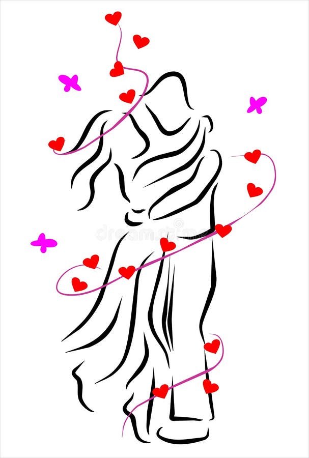 Embrace royalty free illustration