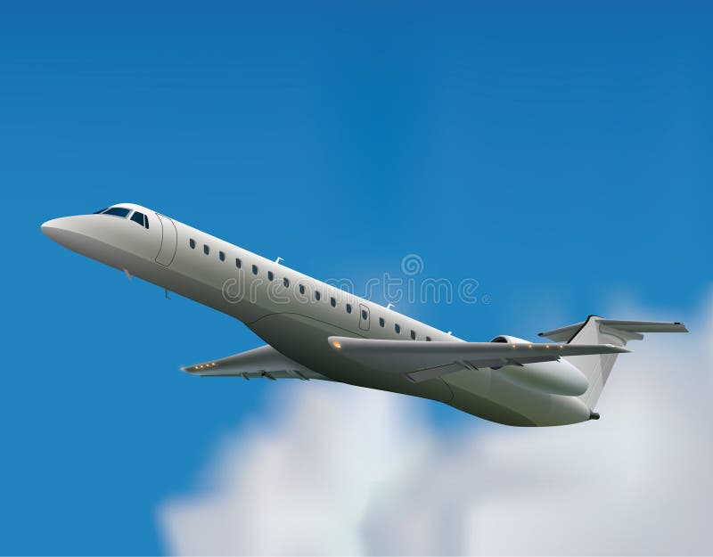 Embraer ERJ-145 vector illustration Embraer ERJ-145 vector illustration