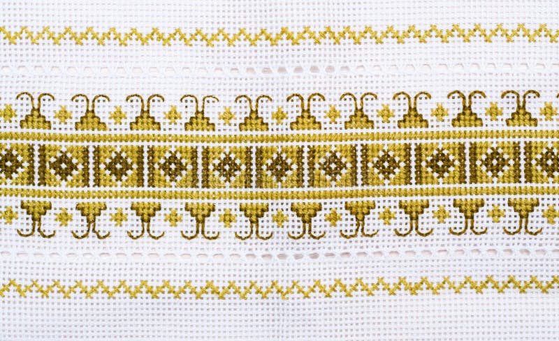 Tools for Cross Stitch. a Hoop for Embroidery and Canvas on White Stock  Image - Image of canvas, sewing: 135888505