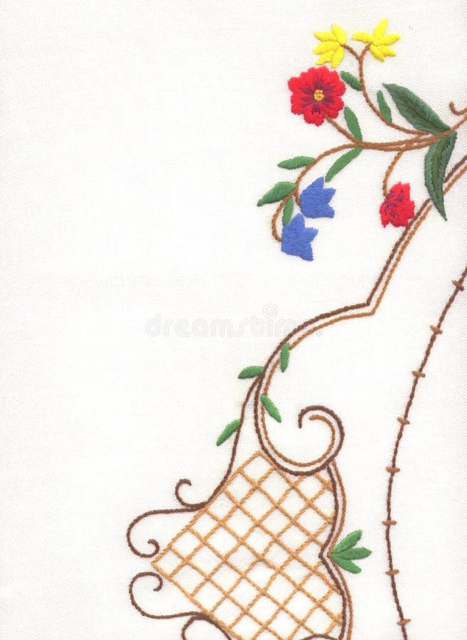 Embroidery stock image. Image of cloth, background, pattern 624351