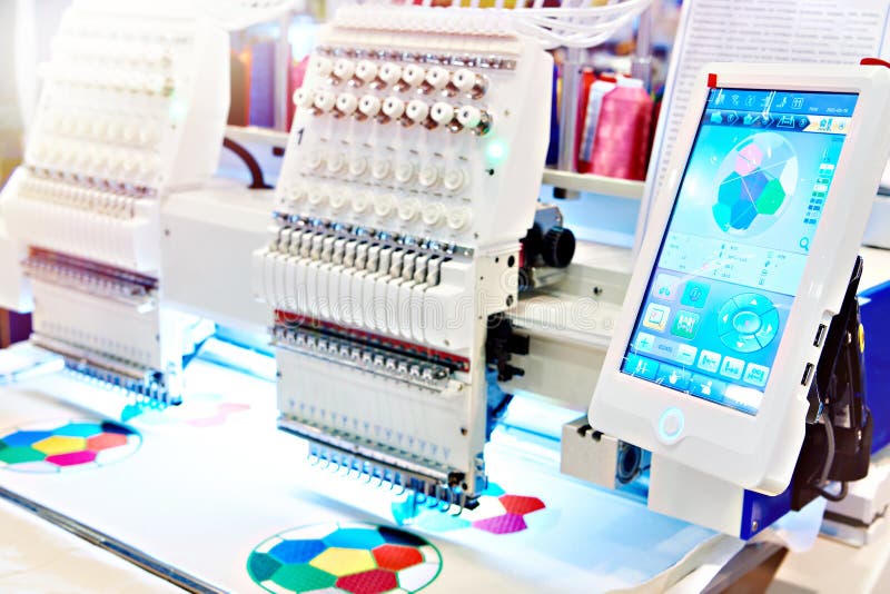 Embroidery Industrial Machine Stock Image Image of panel