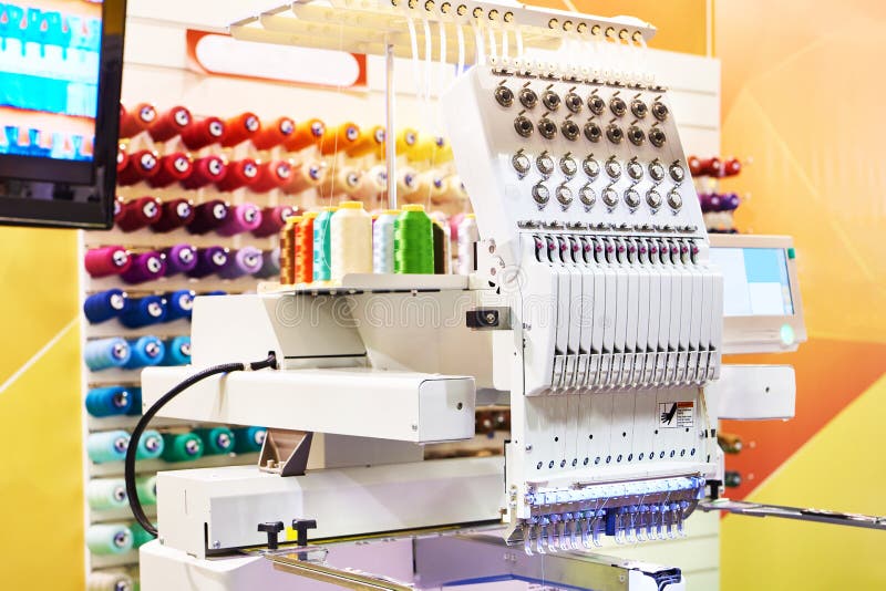 Embroidery Industrial Machine Stock Image Image of buttons, craft