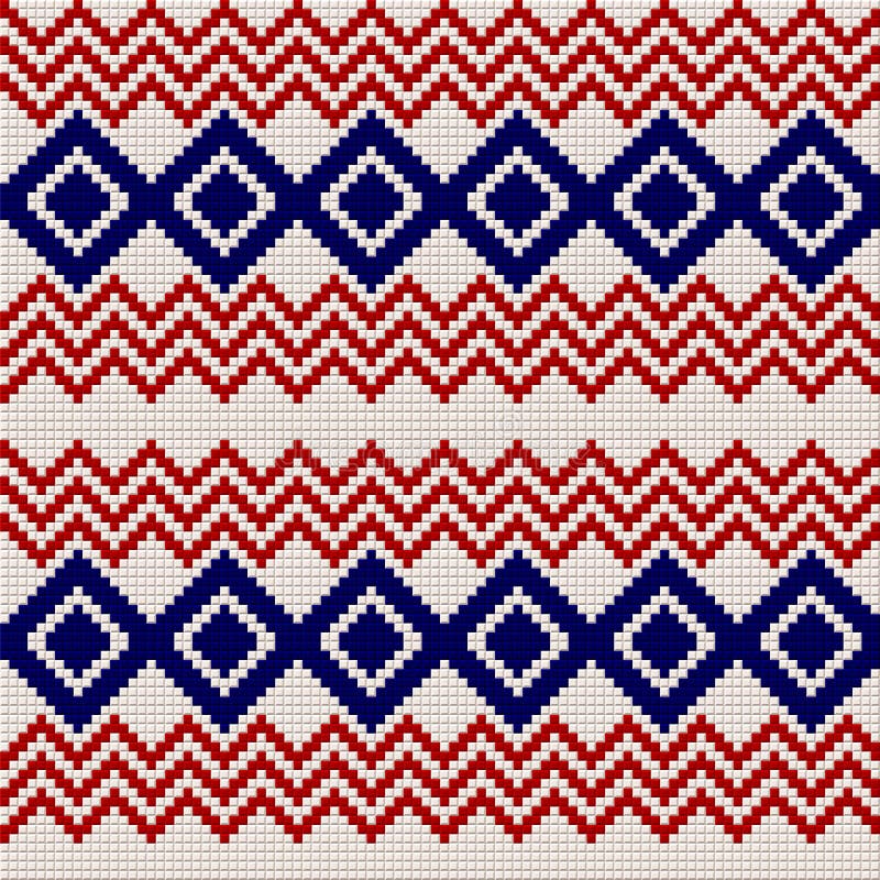 Embroidery or knit russian and ukrainian national seamless pattern.