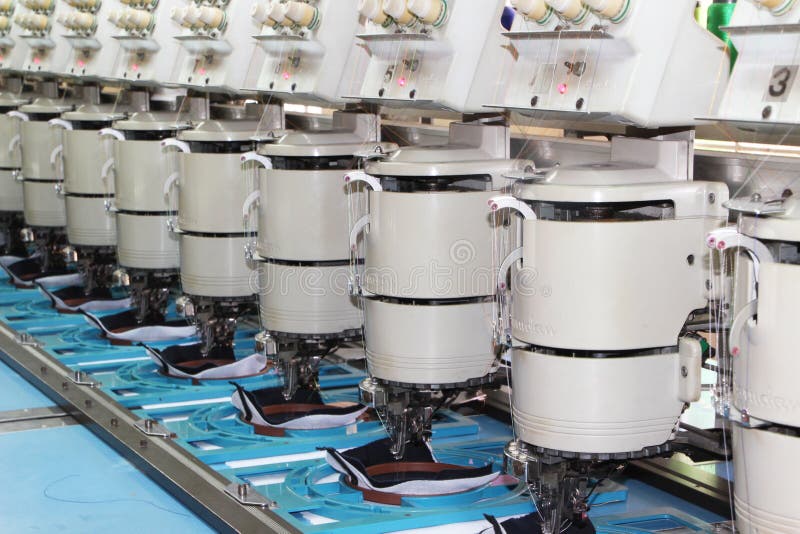 Embroidery machine stock image. Image of bobbin, fabric 6178721