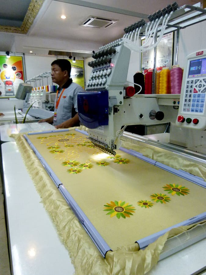 Embroidery Machine Needle in Textile Industry at Garment Manufacturers