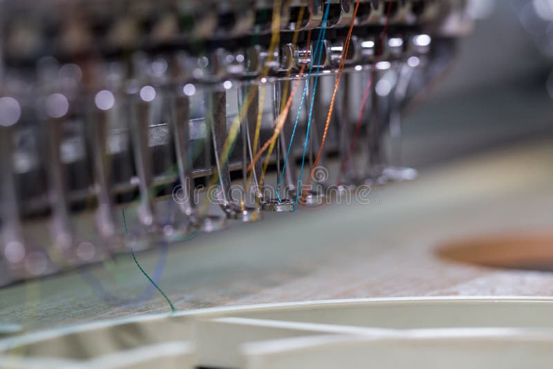 Embroidery Machine Needle in Textile Industry at Garment Manufacturers