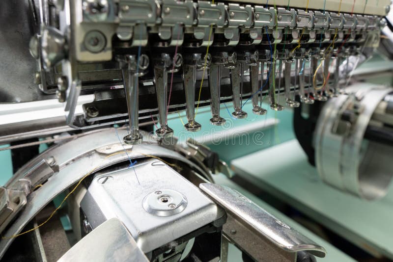 Embroidery Machine Needle in Textile Industry at Garment Manufacturers