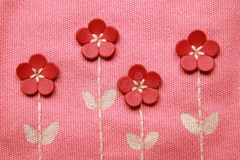 Embroidery pattern on fabric