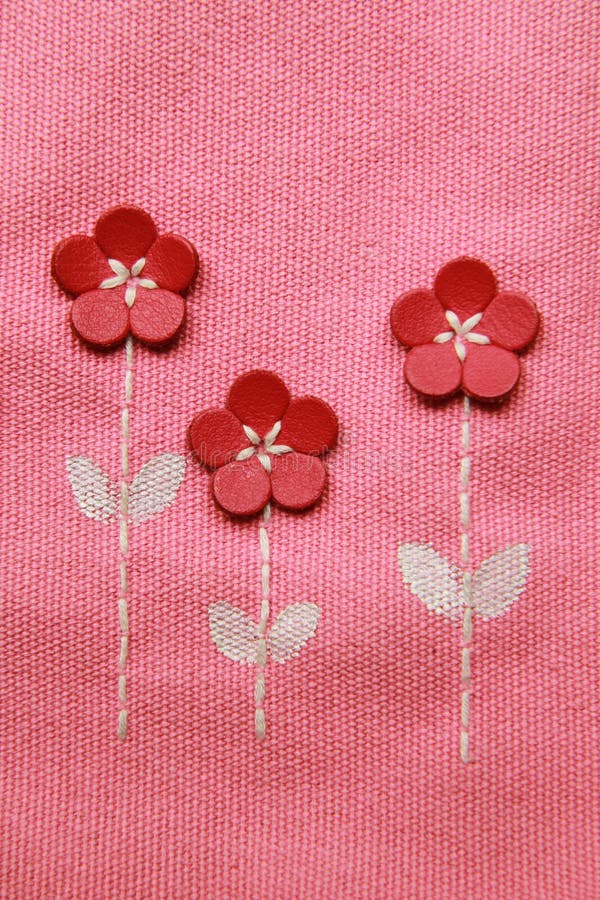 Embroidery pattern on fabric