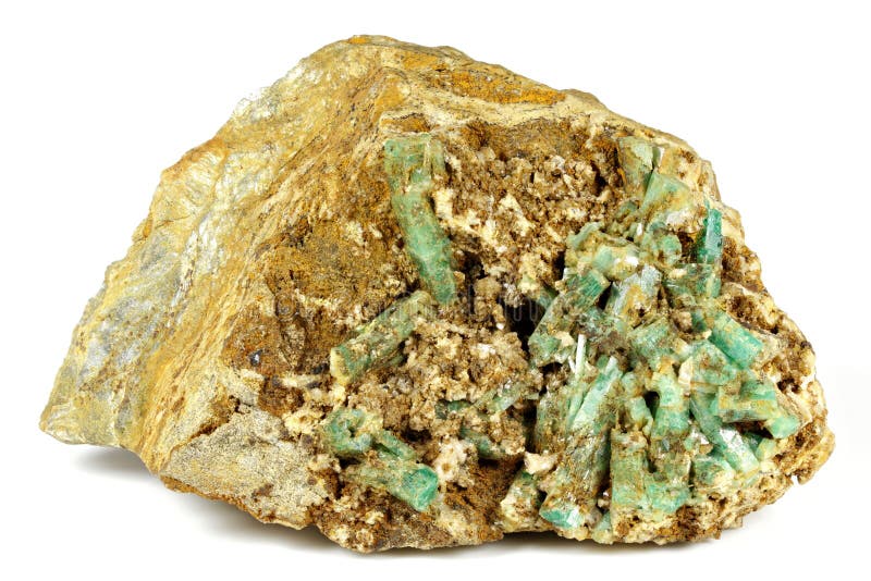 Emerald stock image. Image of geologist, white, mineralogy - 72073141