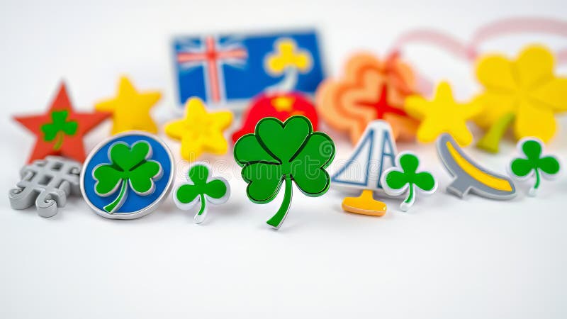 Emerald Isle Enchantment Vibrant Irish Tourism Art Featuring Shamrock