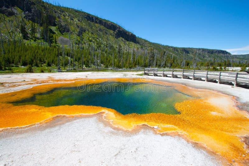 Emerald pool in the black sand basin, yellowstone