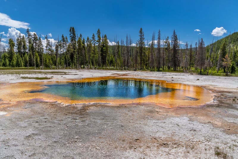 Emerald Pool  in Black Sand Basin in Yellowstone