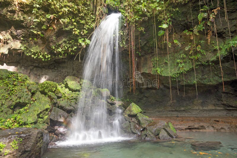 Emerald pool, Dominica stock image. Image of pool, cascade 61196859