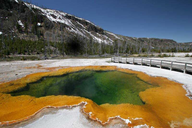Emerald pool in yellowstone national park