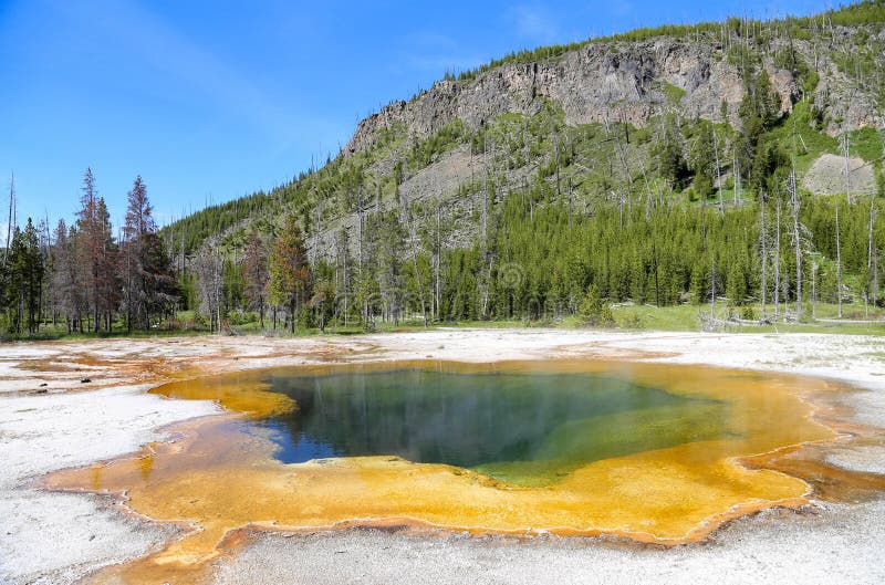 Emerald Pool at Yellowstone National Park stock photo Emerald Pool at Yellowstone National Park stock photo
