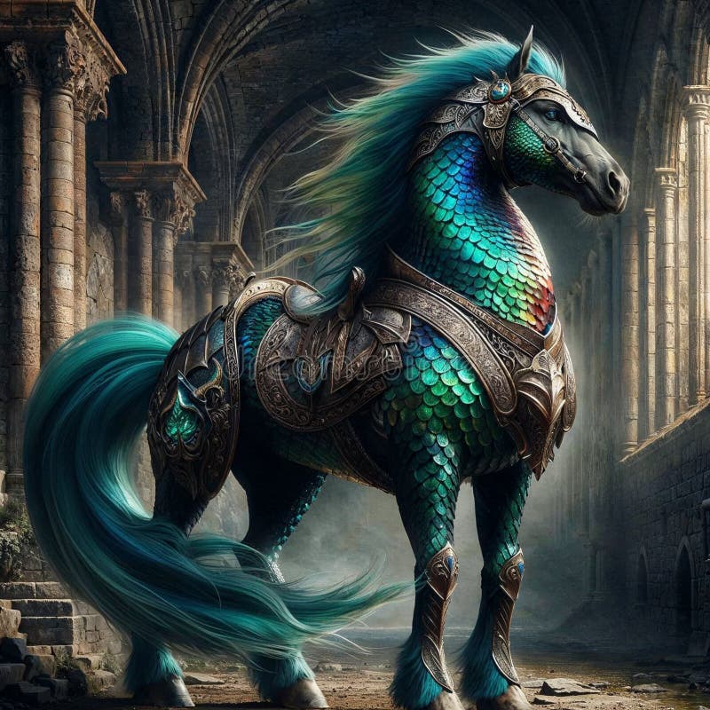 emerald-sapphire-majestic-horse-ancient-