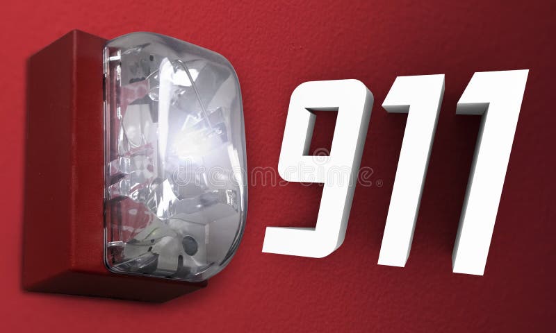 911 Emergency Alarm Crisis Drill Event Critical Help Number 3d Illustration vector illustration